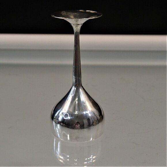 Vintage Cordial Cup Silverplated Liqueurs Glass 5" - Picture 4 of 7